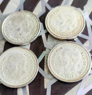 Moneda Alfonso XII 1882 Plata