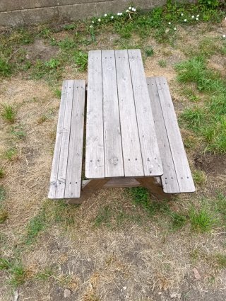 Mesa picnic madera niños 79ancho x 90 cm largo