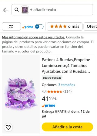Patines 4 Ruedas Niña Morados Brillantes