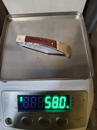 Navaja de bolsillo madera y latón