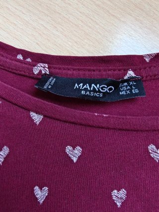 Camiseta Mango Corazones