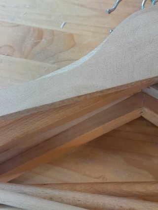12 Perchas Madera Natural