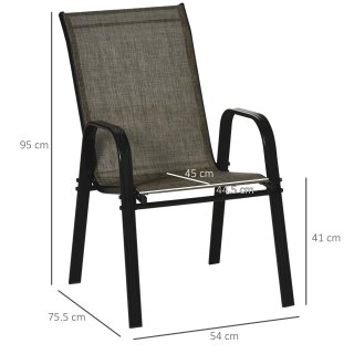 Sedie da Giardino Set 4 Pezzi, Sedie da Esterno Im