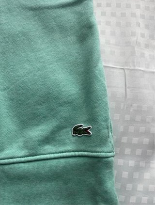 Sudadera Lacoste verde con logo cocodrilo