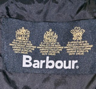 Chaqueta Barbour acolchada negra hombre original