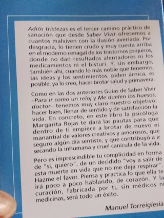 Libro Adiós tristezas Guía para que no te deprimas