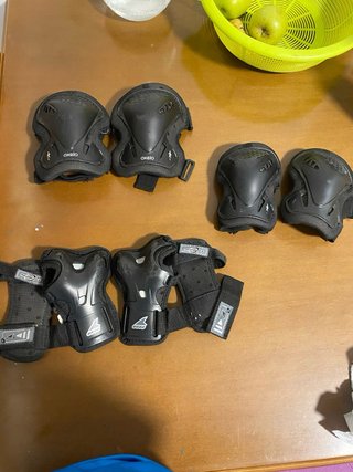 Set 3 Protecciones Oxelo Negro