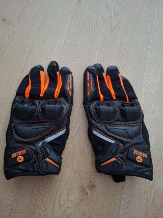 Guantes Moto Armure Negro Naranja