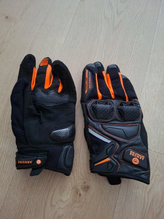 Guantes Moto Armure Negro Naranja