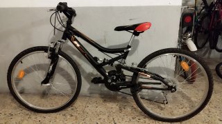 Bicicleta Montaña Infantil Negra/Roja