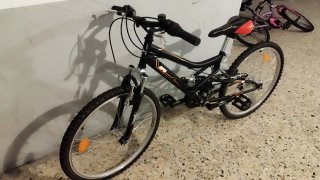 Bicicleta Montaña Infantil Negra/Roja