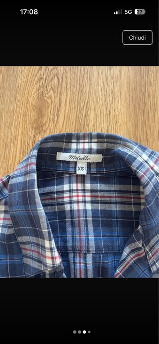 Camicia a quadri blu