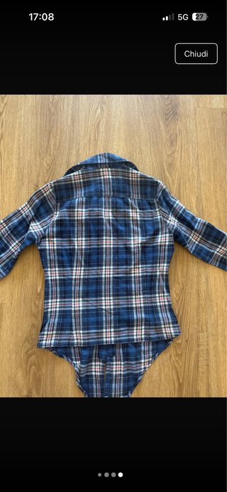 Camicia a quadri blu