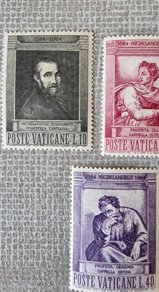 Serie francobolli Poste Vaticane Michelangelo