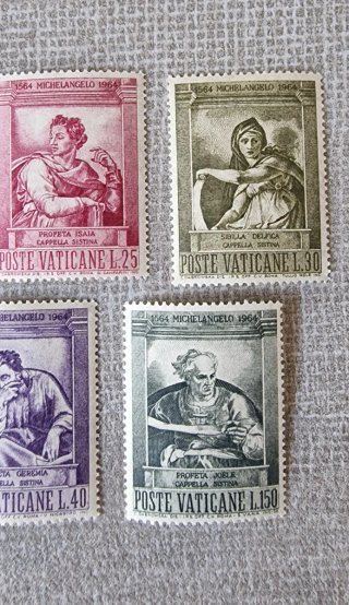 Serie francobolli Poste Vaticane Michelangelo