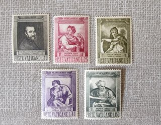 Serie francobolli Poste Vaticane Michelangelo