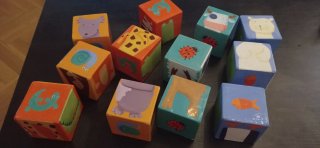 Puzzle cubos animales