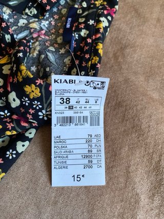 Camisa Kiabi floral talla 38