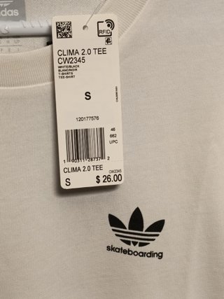 Camiseta Adidas Skateboarding Blanca
