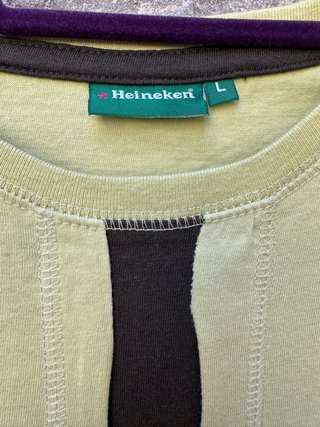 Camiseta Heineken verde/ amarillo Talla L nueva
