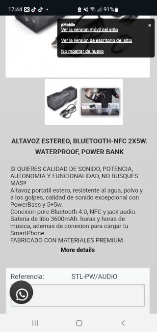 Altavoz Bluetooth Kumho Tyre Negro
