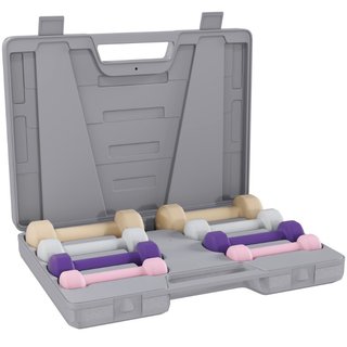 Set Manubri 10 kg con Valigetta Porta Pesi, in Met