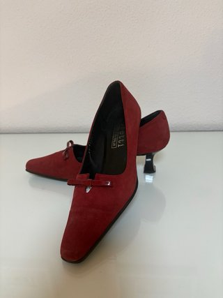 Zapatos Boretti Tacon Kitten Vintage, burdeos