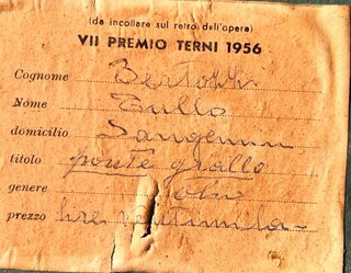 Dipinto Olio Tullo Bertozzi Ponte Giallo 1956