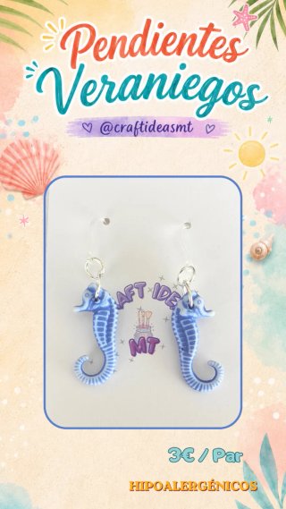 Pendientes Caballito de Mar Veraniegos