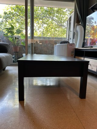 Mesa de centro elevable negra