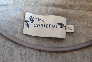 Abrigo Cortefiel Gris Talla 42 con Cinturón