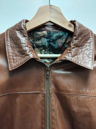 Chaqueta Piel Vintage Marrón Talla M