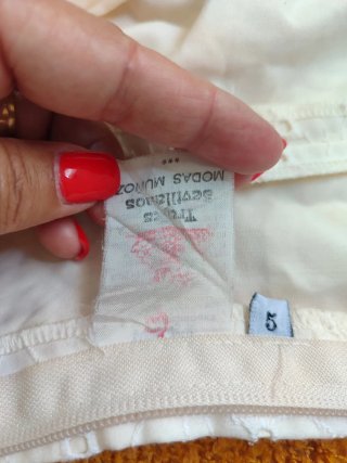 Traje de flamenca blanco volantes