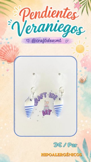 Pendientes Veraniegos concha Craftideasmt