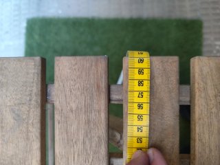 Tavolo pieghevole in legno per terrazzo