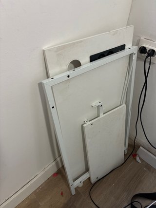 Scrivania da gioco angolare bianco e grigio