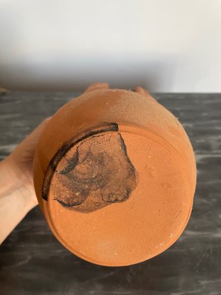 Pentola in terracotta marrone