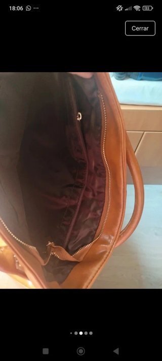 Bolso de mano marrón