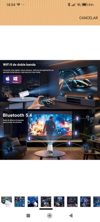 Proyector Portátil 4K Nuevo a estrenar