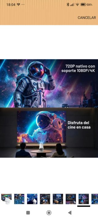 Proyector Portátil 4K Nuevo a estrenar