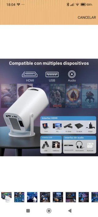 Proyector Portátil 4K Nuevo a estrenar