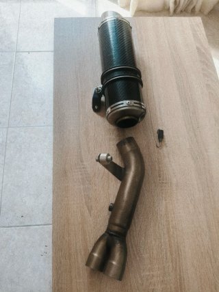 Silencioso THUNDER  tubo Fibra Carbono / Titanio H