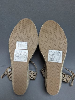 Alpargatas cuña mujer beige T.38 esparto