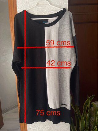 Jersey vestido punto tricolor talla única
