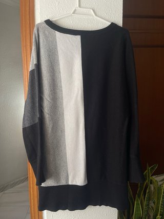 Jersey vestido punto tricolor talla única