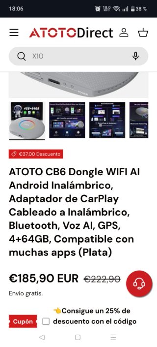 Adaptador ATOTO AI BOX Android Auto Apple CarPlay