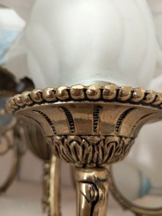 Urge Ideal lámpara de bronce vintage de 5 tulipas