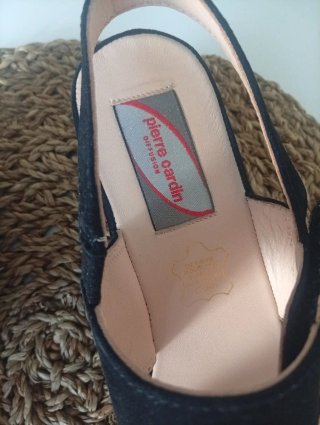 Sandalias Pierre Cardin Ante Negro Talla 38