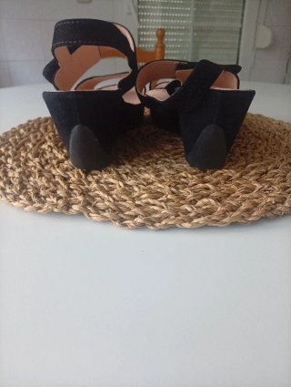 Sandalias Pierre Cardin Ante Negro Talla 38