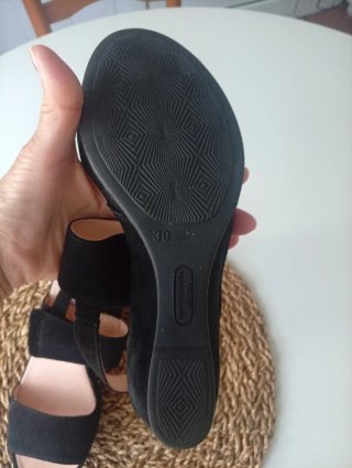 Sandalias Pierre Cardin Ante Negro Talla 38